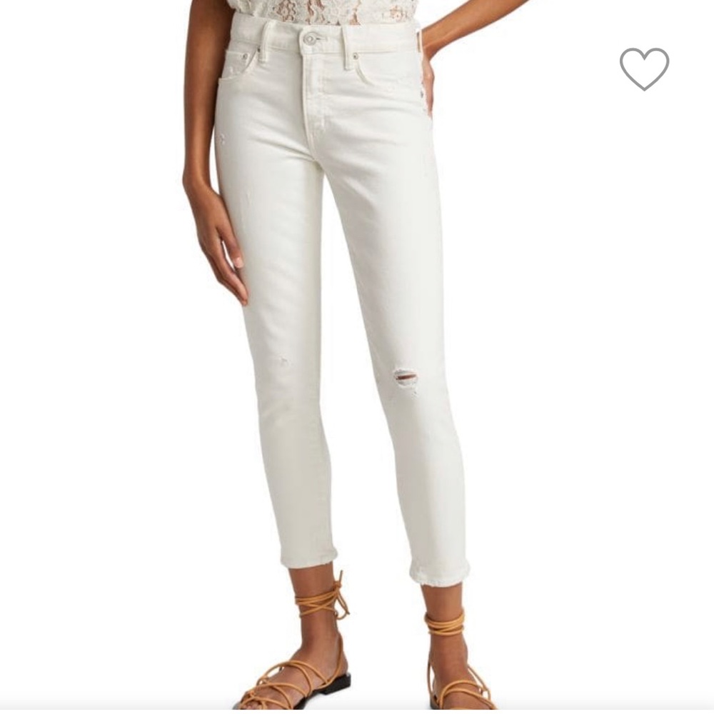 Moussy Vintage white distressed jean